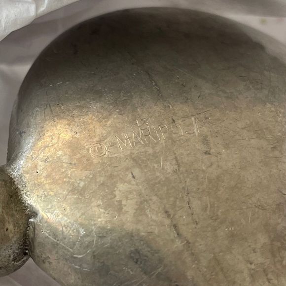 A Pair of Serving utensils, Salad set in heavy pewter toned Mariposa cast - Picture 7 of 7